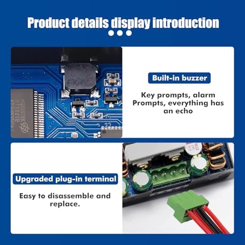Jadeshay DC Converter,DC 6-36V to 0-36V 120W 6A Step-Up/Step-Down Converter Power Supply Module Programmable Buck Boost Converter voltage Stabilized Regulator with Color LCD Display — view 3