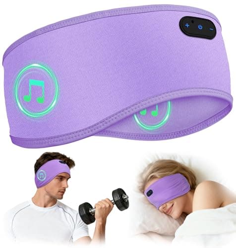 MUSICOZY Sleep Headphones Breathable Bamboo Cotton Headband Headphones