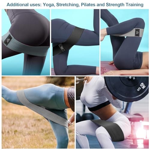 Booty Bands Glute Bands Set, Non-Slip Wider Thicker Fabric Resistance Bands, 3 Resistance Levels for Legs & Glutes Training, Home Workout for Women, Postpartum & Yoga Pilates — view 6