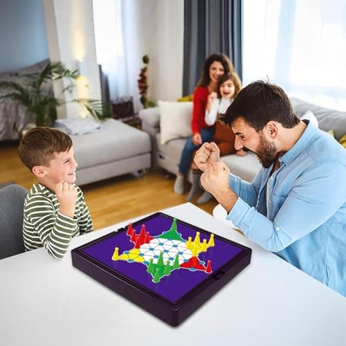Saijer Mini Games, 6-in-1 Travel Games Snakes and Ladders for Kids Travel Board Games Set Kids Chess Set Pocket Game Portable Mini Magnetic Board Game for Party — view 5