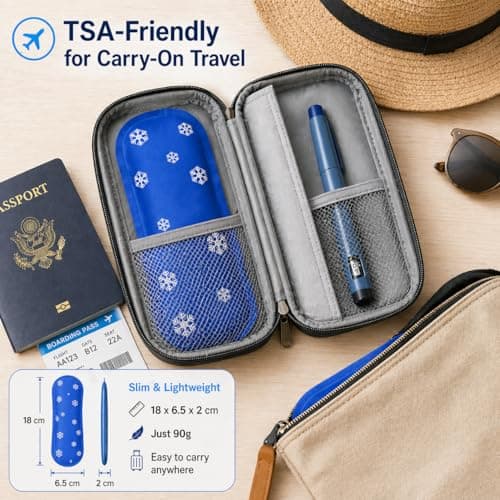 Insulin Cooler Ice Pack, Reusable Gel Ice Packs for Diabetic Insulin & Medication Travel| Non-Toxic, Leak-Proof & TSA-Friendly Cooling Packs| Keeps Insulin Safe with Medicine Cooler Bag, Pack of 2 — view 4