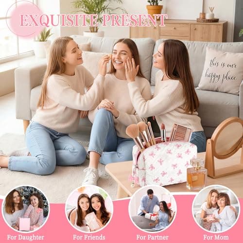 2 Pcs Cosmetic Bags, with Zipper, Pink, for Women — view 6