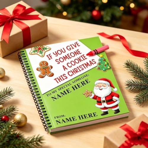 Adult Christmas Card Book Spiral Greeting Messages Booklet — view 3