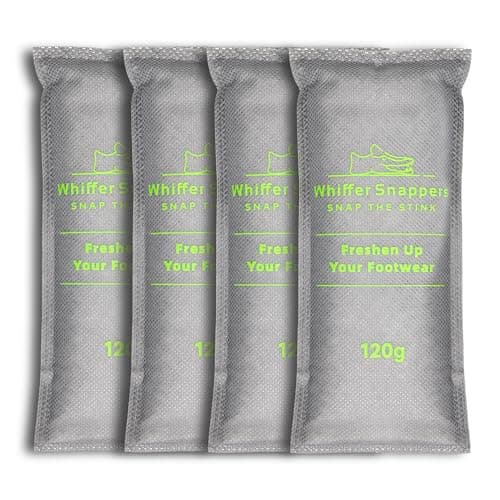 Whiffersnappers. Reusable Shoe Deodorizer. Bamboo Charcoal Shoe Odour Neutralizer Bags. Two Pairs (Pack of 4). For Sports Shoes, Boxing Gloves, Helmets, Cricket Gloves and Sports Bags