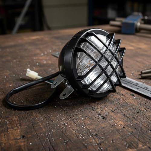 Sharplace Vehicle Light Round Housing With Metal And Bright Beam For Night Travel Suitable for motorcycles karts roads desert paths, Ordinary Bulb Mesh Light — view 2