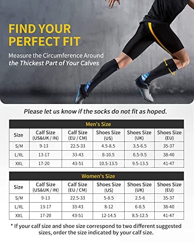 CAMBIVO Compression Socks for Women & Men 2 Pairs, Travel Flight Socks — view 2