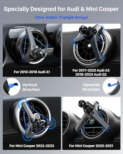 YOSH Audi A1 Phone Holder for Audi A1/A3, Mercedes, Mini Cooper 2013‑2024 — view 6