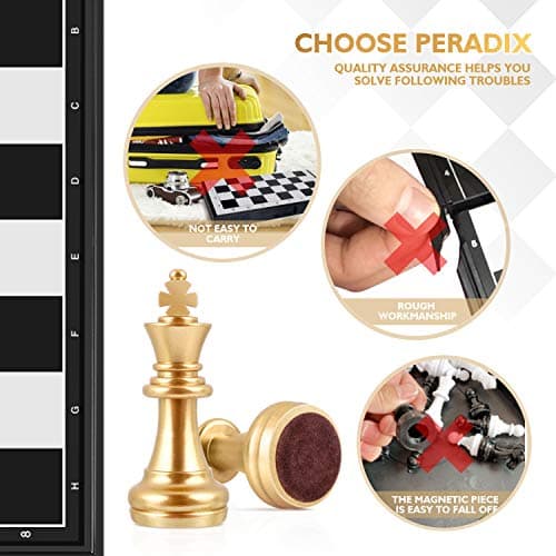 Peradix Travel Chess Board Set - Magnetic Chess Pieces, Portable/Foldable Board, Educational Toys for Kids/Adults, Traditional Game Gift, 2 Players, Ages 7+ — view 4
