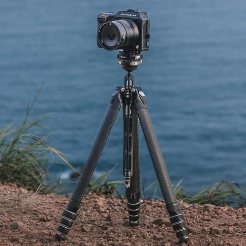 Falcam TreeRoot F38 Pro Carbon Tripod, 61 Inch Quick Release Travel Tripod with 360° Ball Head, 5 kg Load Capacity, F22 Interfaces, 1/4 Inch Screw, Strap Holes for DSLR, Mirrorless and Video Cameras — view 2