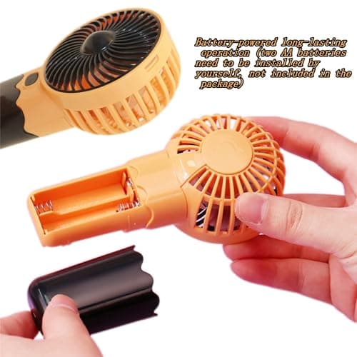 4 Pack Mini Portable Handheld Fan,Cute Handheld Fan Battery Operated, High Speed & Lightweight Small Portable Personal Cooling Fan for Travel,Beach, Camping, Eyelash Fan for Girl kids Women Men — view 4