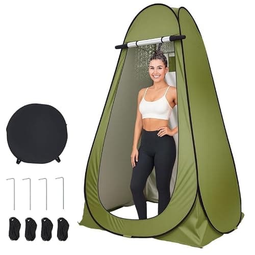 BREEZENEST Pop Up Tent | Toilet Tent for Camping Portable Privacy Shelter | Shower Tent for Outdoor Changing, Beach, Fishing | Instant Pop Up Toilet & Changing Room (Green)