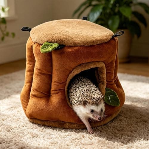Hamster House: Thickened Padded Heat Retention, Flannel Hideaway 25x20x20cm, Windproof Structure Small Pet Tent Cabin with Case for — view 2
