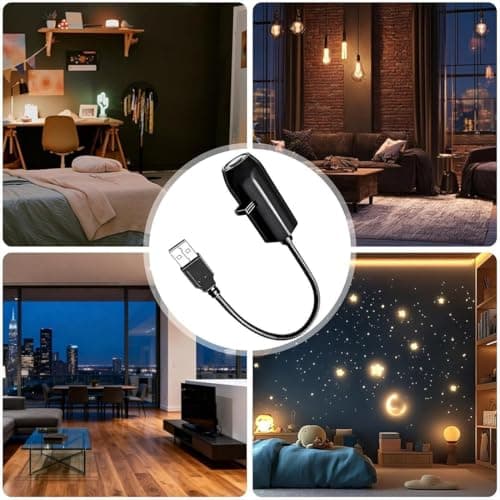 Plug-and-Play HD Star Projector, 360° Rotating USB Galaxy & Moon Projector Night Light, Planetarium Star Projector for Relaxing Meditating Bedroom Kids Room Living Room Ceiling Wall(Butterfly Ocean) — view 5