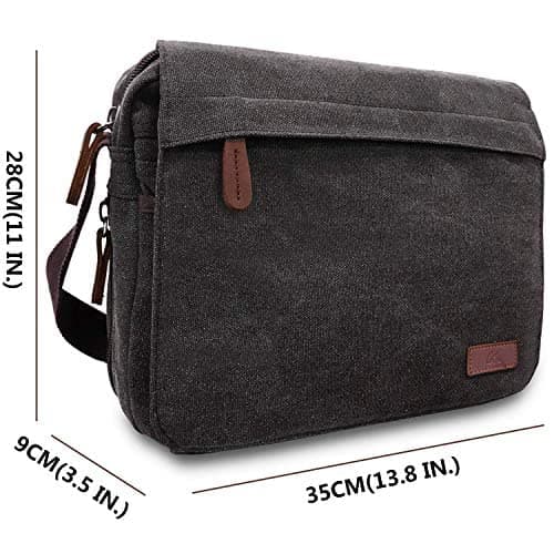 Messenger Bag 13.3 Inch Canvas Crossbody Shoulder Laptop Satchel For Men — view 5