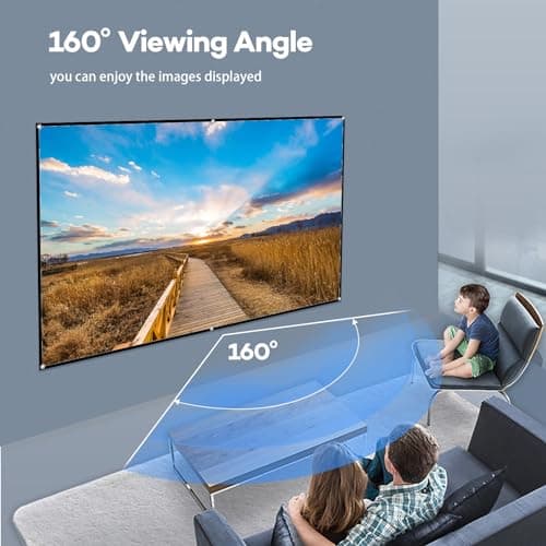Swokely 72-inch Portable HD Projector Screen 16:9 Projection Screen Foldable Durable Wall Mounted for Outdoor Movies Home Theater Office — view 5