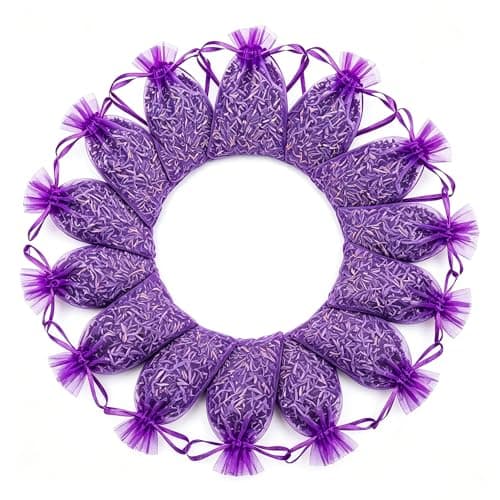 20X Lavender filled bags drawers,(7x9cm) wardrobe fresheners,lavender moth repellent for wardrobes, suitable for pillows, cars, shoe cabinets, cupboards