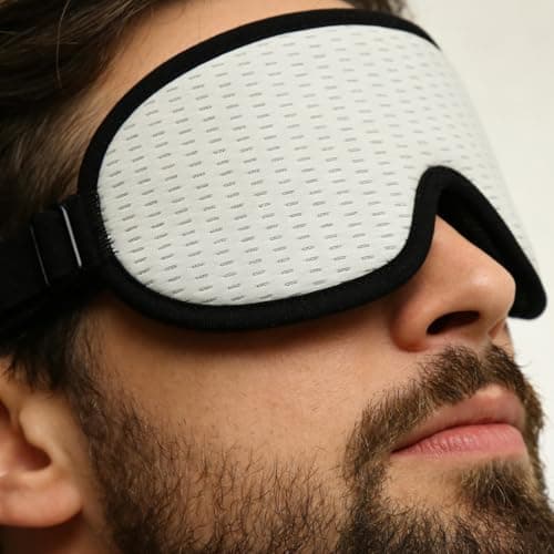 Sleep Mask Women Men 3D Contoured Eye Mask for Sleeping Mesh Fabric Side Sleeper Friendly Nap Rest Travel Essentials — view 5