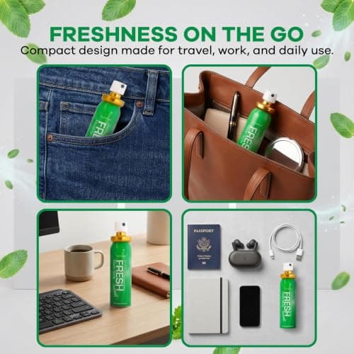 Fresh Mint Breath Spray, 3 x 20ml – Antibacterial Sugar Free Breath Freshener for Bad Breath & Smokers, Oral Hygiene Mouth Spray, Long Lasting Fresh Breath — view 4