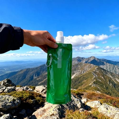 4 Pack Collapsible Water Bottles 480ml with Clip 4 Colours — view 6