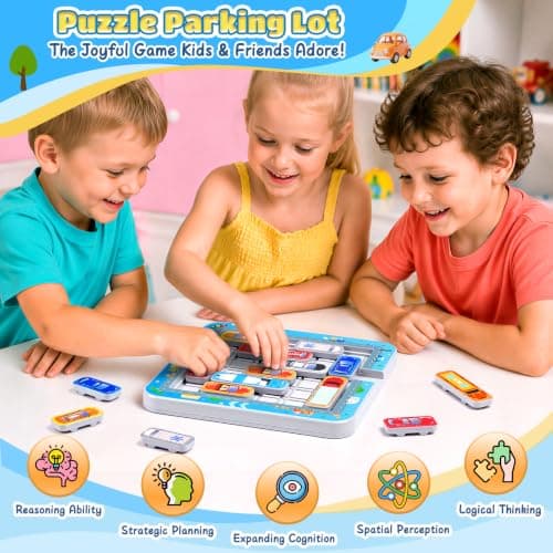 BYHANO Parking Logic Game - 360 Levels Tabletop Toy for Kids 3-8, Magnetic Car Traffic Puzzle, Educational Brain Teaser for Family & Travel, Non-Toxic Portable Gift for Boys & Girls — view 2