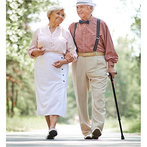 HUIMVNC LED Folding Walking Stick, Smart FM Radio Old Man Walking Stick Lighting Alarm Telescopic Musical Ultra Light Music Electronic Cane for Elderly,Crutches Times — view 3