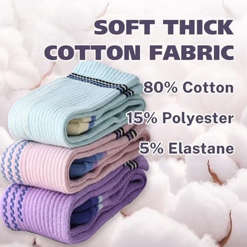 Cotton Compression Socks for Women, 3 Pairs, Mixed, Size 4-7 — view 6