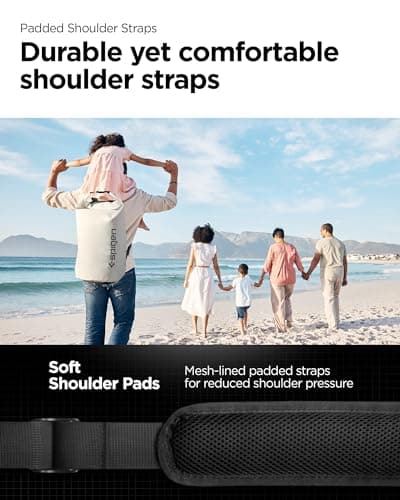Spigen [30L [IPX5] Aqua Shield Waterproof Bag Dry Bag Backpack for Hiking, Extra Inner Pocket, Large Dry Sack, Swimming Kayaking Paddle Boarding, Robust & Anti-Scratch, Hiking Gear - Snow White — view 3