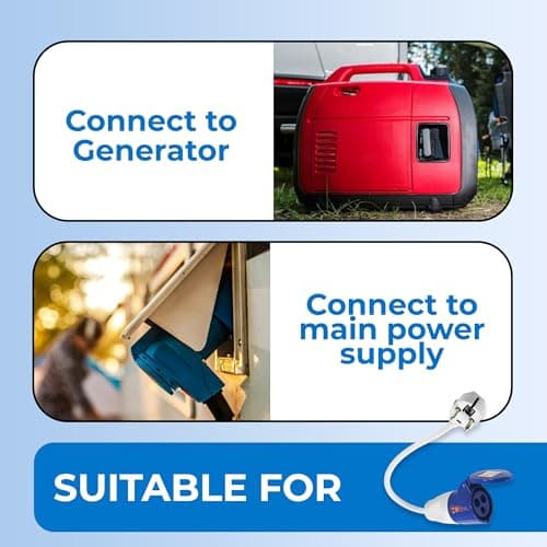 Double Dragon EU 230V Caravan Mains Hook-Up Converter – 16A Schuko 2-Pin Plug to 16A CEE 3-Pin Socket Adapter | IP44 Splashproof | 42cm Hi-Vis Fly Lead | for Campervan, Motorhome, RV, Boat Hook-Ups — view 5