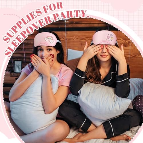 Hicarer 33 Pcs Eye Mask Sleepover Party Supplies for Girls — view 5