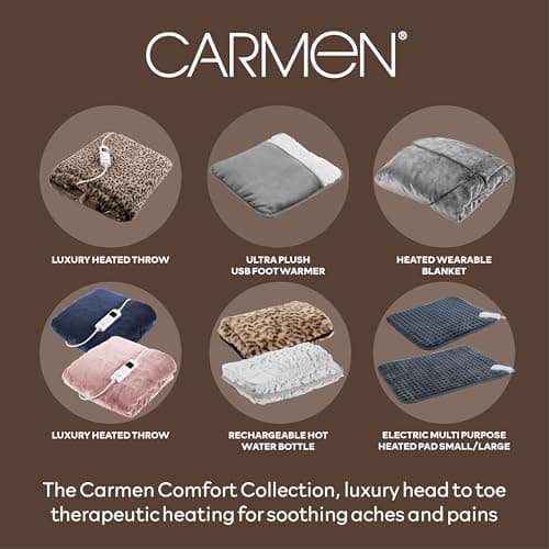 Carmen Rechargeable Hot Water Bottle, Hand Warmer, Automatic Temperature Control, Faux Fur Leopard Print – 350gsm,H x 17cm W x 24cm, C85043LPD — view 6