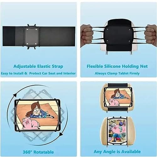 Orco Tablet Holder for Car iPad Holder for Back Seat for Kids Tablet Holder for Kids Kindle iPad Holder Headrest Tablet Mount iPad Accessories Fit 7~11" Devices — view 3