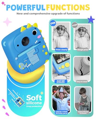 Kids Camera Instant Print, 1080P Kids Digital Camera,Boys Gifts Toys Age 3+ — view 6