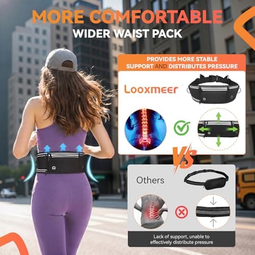 Looxmeer Hands Free Dog Running Lead with Adjustable Waist Belt 1.6–2.2m — view 3