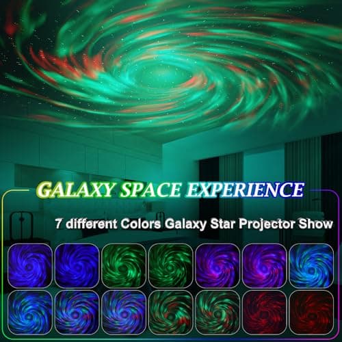 Star Projector & Disco Light – Galaxy RGB LED Night Lamp, Breathing Green Stars, Relaxing Ambience for Bedroom, Gift Ideals, Meditation Lamp, Party Decor — view 6