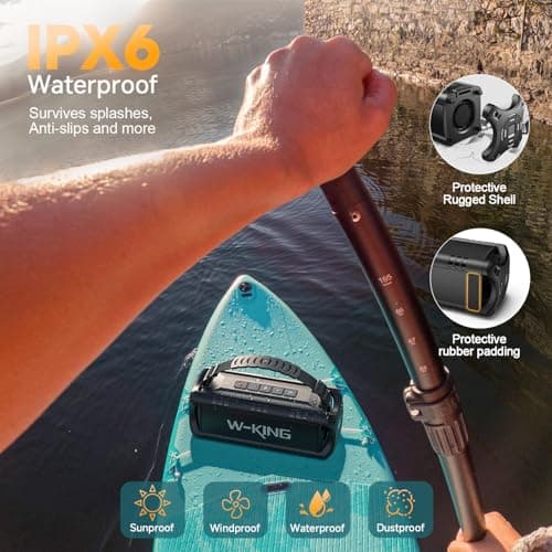 W-KING Bluetooth Speaker, 60W MAX Portable Loud Speakers Wireless Bluetooth — view 4