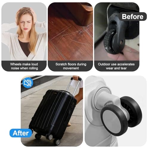 Hexizexi 16 Pcs Silicone Suitcase Wheel Protectors Suitcase Wheel Covers — view 5