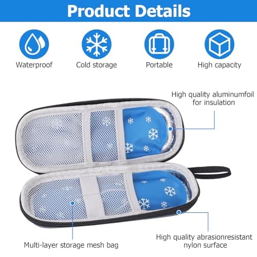 Insulin Cooler Travel Case with 2 Ice Packs, Insulin Pen Case — view 3