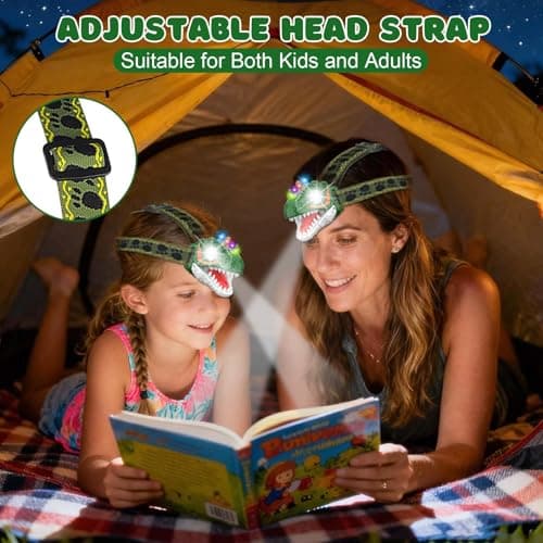 QCTOYS Kentrosaurus Dinosaur Headlamp LED Lights Adjustable Headband — view 5