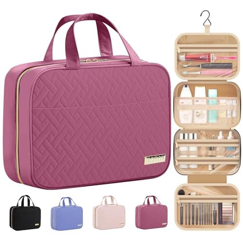 HOTOR Hanging Travel Toiletry Bag Women Essentials,Makeup Wash Bag