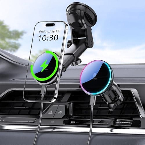 MOKPR for Magsafe Car Mount Charger, 15W Magnetic Wireless Car Charger