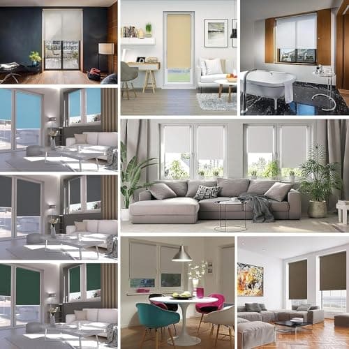 Portable Sky Blue Blackout Roller Blinds 80x290 cm Waterproof Fabric Window es for Travel Temporary & Permanent Use Thermal Ilat Ideal for Any Room — view 2