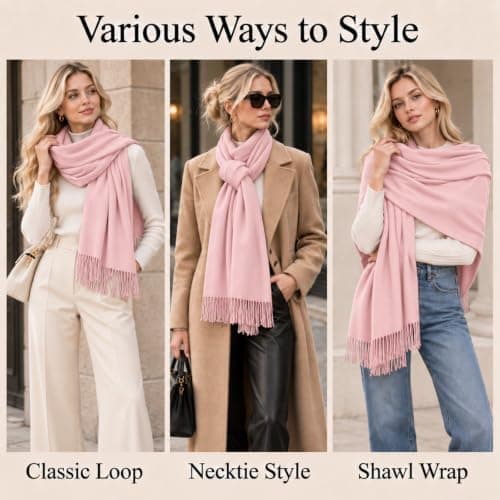 Pashmina Shawl Wrap for Women Soft Large Ladies Pashminas Shawls Scarf — view 6