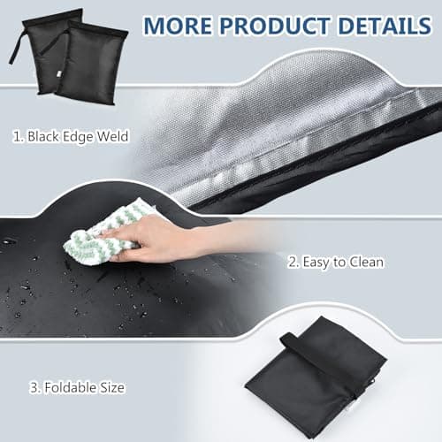 OTraki 2 Pack Wet Bags for Swimming Travel Laundry Bag Nappy Bag Dirty Wet Clothes Bag Waterproof Storage Bags for Gym Swimsuit Workout Yoga Beach Pool (12 x 14 inch), Black — view 4