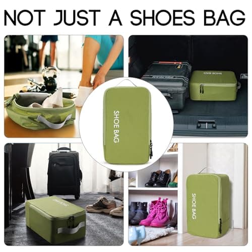 Asnews 2 Pack Shoe Bags for Travel, Zippered Shoe Storage Organizer — view 5