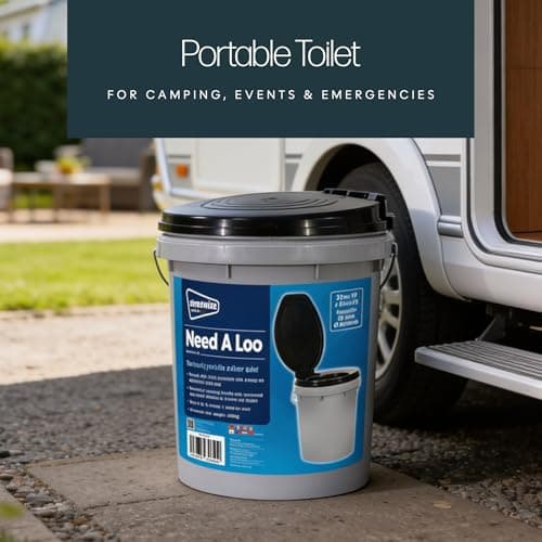 Leisurewize Need-A-Loo Portable Toilet, Bucket-Style Toilet with Carry Handle, 32cm x 37cm (LWACC310) — view 3