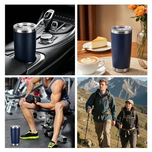 Insulated Tumbler & Travel Tumbler – Stainless Steel Coffee Cup with Lid — view 6