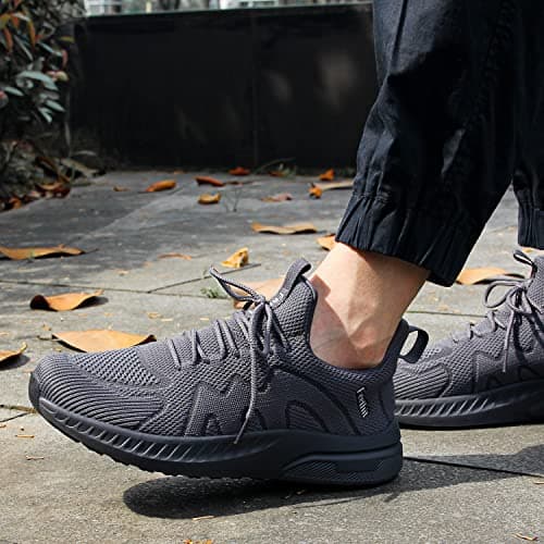 Feethit Trainers Men's Walking Shoes Comfortable Sports Tennis Dark Grey 7 — view 2