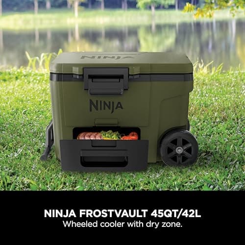 Ninja FrostVault Insulated Cool Box & Bottle Set, Olive FB245AMZEUUKGN — view 2