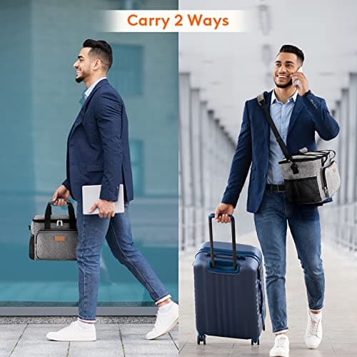 Lifewit Lunch Bag 15L 24 Can Insulated Lunch Box Soft Cooler Cooling Tote for Adult Men Women, Grey — view 4