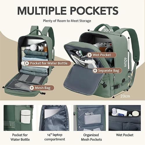 Xkdoai for Ryanair Cabin Bags 40x30x20, Travel Backpack Womens — view 5